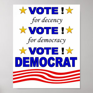 Poster Voto Democrata