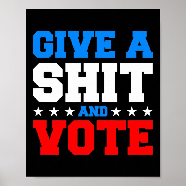 Poster Voto Eleitoral Engraçado - Dar E Votar (Frente)