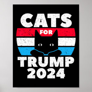 Poster Voto Gatos para Debate Eleitoral de Trump 2024
