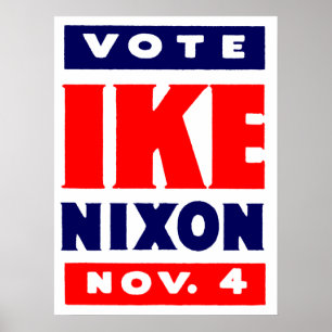 Póster Voto Ike, Nixon em 1952