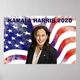 Poster Voto para Kamala Harris para o presidente eleiçã