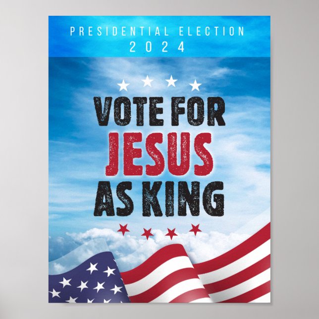 Poster Voto Por Jesus Como Rei - Eleição Presidencial 202 (Frente)