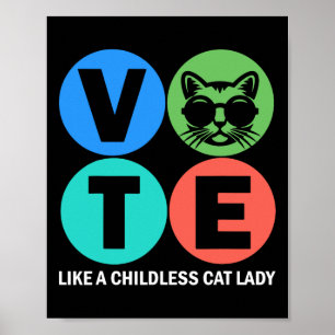 Poster Voto Retroativo Como Uma Mulher De Gato Sem Filhos