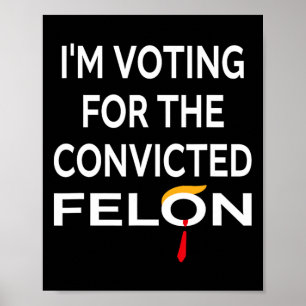 Poster Votos A Favor Do Condenado Felon Donald Trump 2024