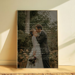 Poster Votos de Casamento Personalizados com Foto de Letr