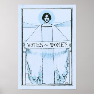 Póster Votos para mulheres