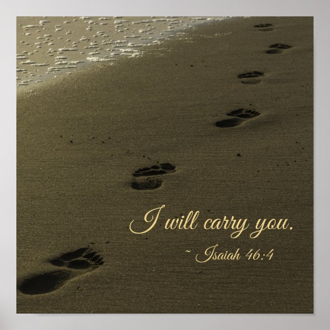 Poster Vou Carregar-Te Pegadas De Areia (Frente)