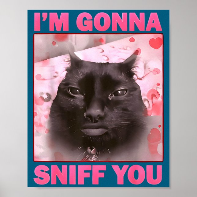 Poster Vou cheirar meme de gatos com cérebro podre engraç (Frente)