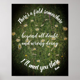 Poster Vou Encontrá-Lo Lá Rumi Citação Inspiracional