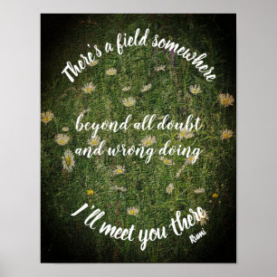 Poster Vou Encontrá-Lo Lá Rumi Citação Inspiracional