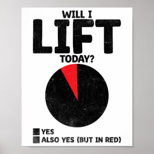 Poster Vou Levantar Hoje O Peso Do Elevador De Peso