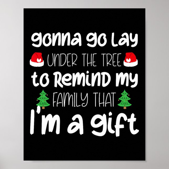 Poster Vou Me Deitar Debaixo Da Árvore Diversão De Natal  (Frente)
