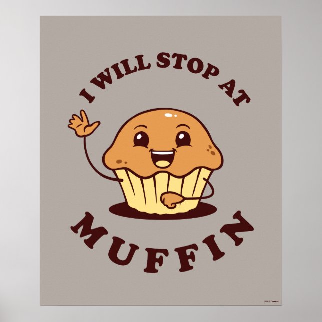 Poster Vou Parar Em Muffin (Frente)