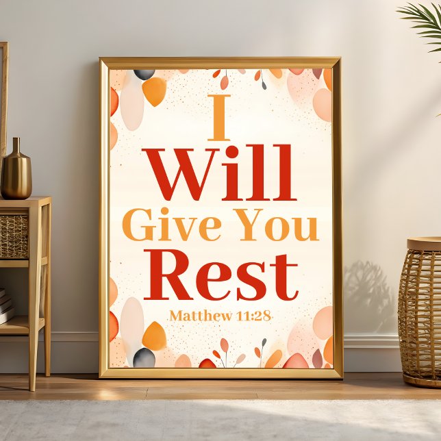 Poster Vou te dar o Rest Boho Christian Wall Art Impressã (Criador carregado)