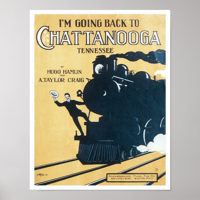 Póster Vou voltar para Chattanooga Tennessee Songbook C (Frente)