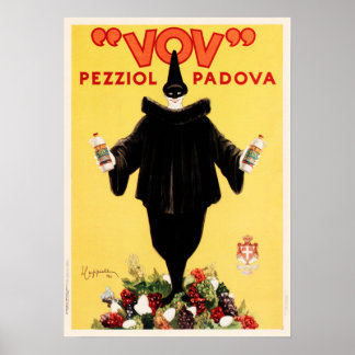 Poster VOV PEZZIOL PADOVA Itália Liquidez Cappiello Art D