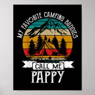 Poster Vovô Acampador Meus Companheiros de Acampamento Fa