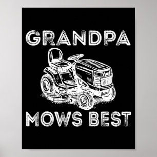 Poster Vovô Corta Grama Engraçado Dia dos Pais Papai