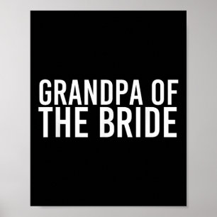Poster Vovô Da Camisa Da Noiva Engraçada Par De Casamento