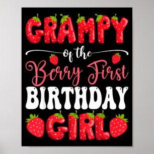 Poster Vovô da Garota do Primeiro Aniversário da Berry Mo