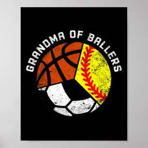 Poster Vovó De Byllers Diversão De Sopro De Futebol Byske