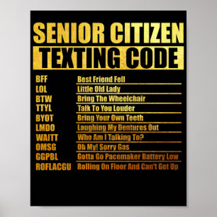 Poster Vovô de Código de Mensagem de Cidadão do mais v