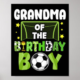 Poster Vovó de Futebol Aniversário Menino Festa Família d