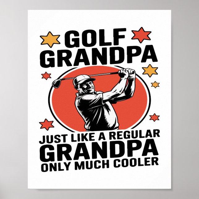 Poster Vovô de Golf, como um vovô normal (Frente)