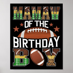 Poster Vovó Do Menino De Aniversário Amante De Futebol Di