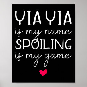 Poster Vovó é meu nome estragar é meu jogo engraçado Yia-