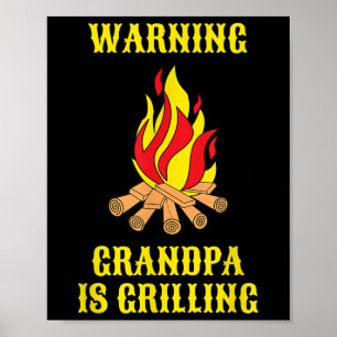 Poster Vovô Engraçado Está Gifando Churrasco De Presente 