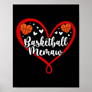 Poster Vovó Esqueleto Coração Vovó De Um Jogador De Esque