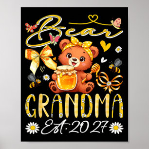 Poster Vovó Est 2027 Laço Floral Gravata Dia das Mães Urs