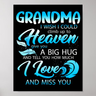 Poster Vovó eu amo sinto sua falta no céu dê um grande ab