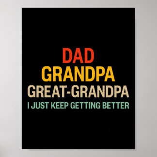 Poster Vovô excelente Obtendo Melhor Vintagem Para Gordur