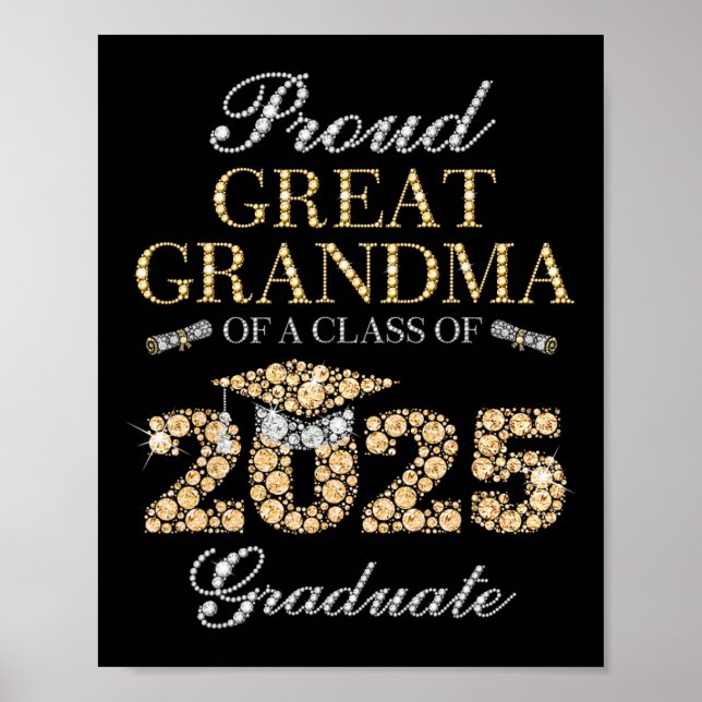 Poster Vovó Excelente Orgulhosa De Um Cl De Formando De 2 (Frente)