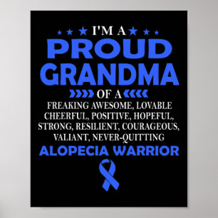 Poster Vovó Orgulhosa Da Alopecia Warrior T