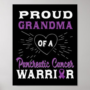 Poster Vovó Orgulhosa De Um Guerreiro Câncer de pâncreas 
