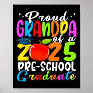 Poster Vovô Orgulhoso De Graduação Do Formando Pré-Escola