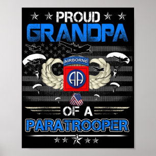 Poster Vovô Orgulhoso Do Exército 82º Paraquedista De Bor