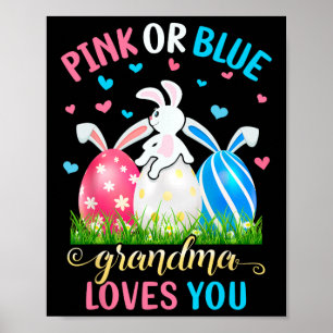 Poster Vovó Rosa Ou Azul Te Ama Sexo De Coelhinho Da Pásc