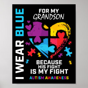 Poster Vovô Vovô, Visto Azul Para Meu Avô Autismo
