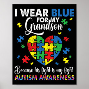 Poster Vovô Vovô, Visto Azul Para Meu Avô Autismo