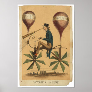POSTER VOYAGE A LA LUNE