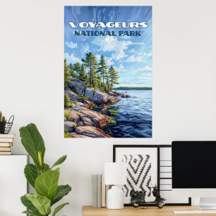 Poster Voyageurs National Park Rainy Lake Minnesota