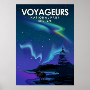 Poster Voyageurs National Park Vintage Viagem mínima