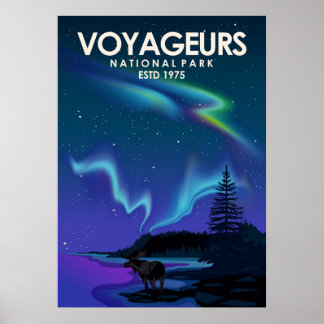 Poster Voyageurs National Park Vintage Viagem mínima