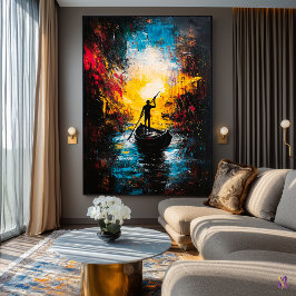 Poster Voz à Luz - Abstrato Expressionista