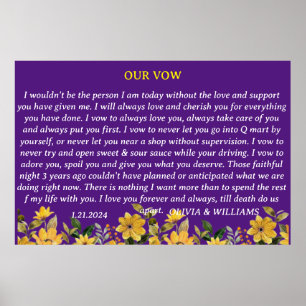 POSTER VOZ DE CASAMENTO EU FAÇO MODERNOS COM FLORES