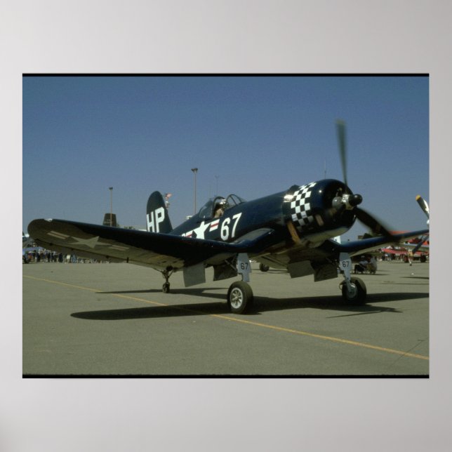 Póster Voz F4U Corsair, Frente Direita_Aviões WWII (Frente)